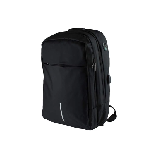16" Computerrygsæk med tyverisikring & USB-port - Sort