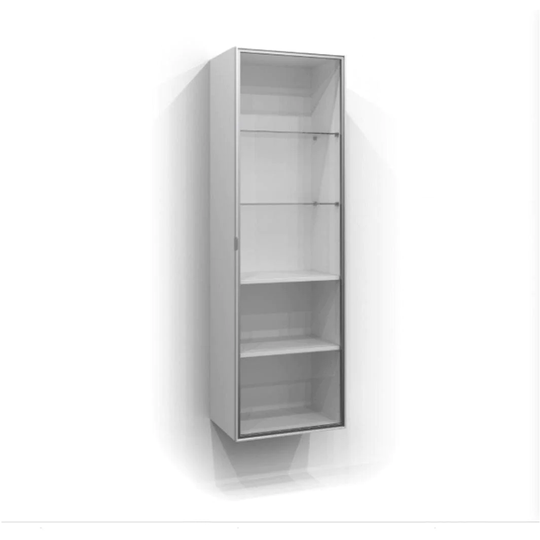 Svedbergs Høyskap Vitrine Dør med Glass 160cm / 50cm Matt + Klart