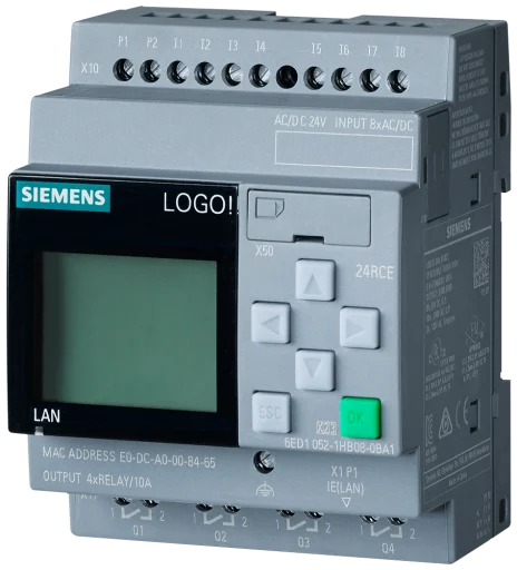 LOGO! 24RCE Logikkmodul 8DI / 4DO med display
