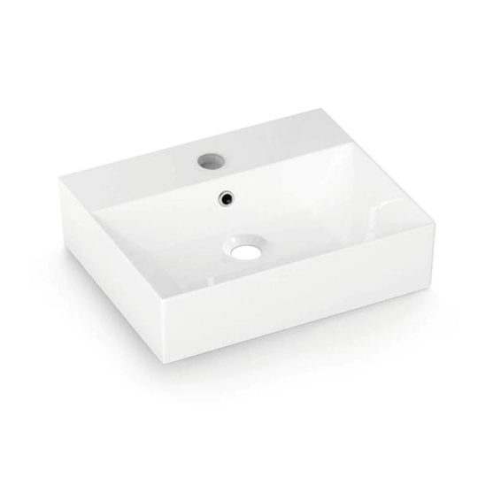 Bathco Bruselas Porselensservant B50xd42cm - Porselen Hvit