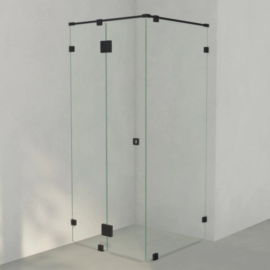 INR Iconic Nordic Rooms Dusjhjørne ARC 15 Måltilpasset Svart Matt / Klart Glass