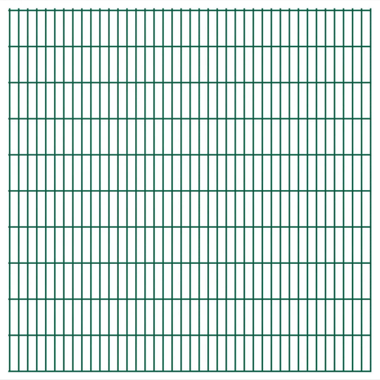 vidaXL havehegnspaneler 2D 2,008x2,03 m 22 m (total længde) grøn