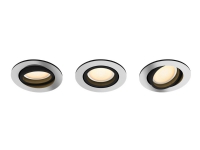 Philips Hue White Ambiance Milliskin Indbygningsspot Rund - Alu - Triple Pack