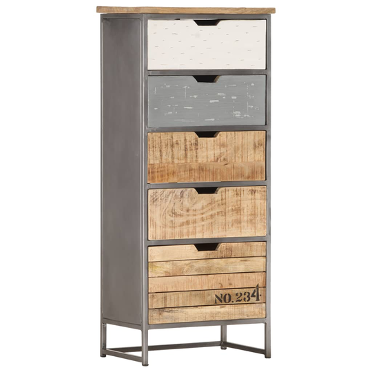 vidaXL kommode 45x30x105 cm massivt mangotræ