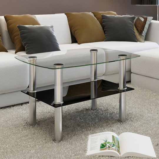 vidaXL sofabord 2 niveauer glas