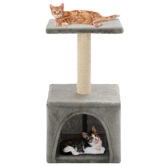 vidaXL kradsetræ til katte med sisal-kradsestolper 55 cm grå