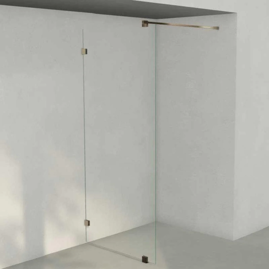 INR Iconic Nordic Rooms Dusjvegg ARC 20 Original Messing / 80cm Klart Glass