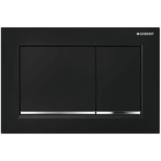 Geberit Omega30 Betjeningsplate, Sort/Krom