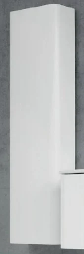 Dansani Curvo Høyskap 140x35 cm, høyrehengt, Hvit matt