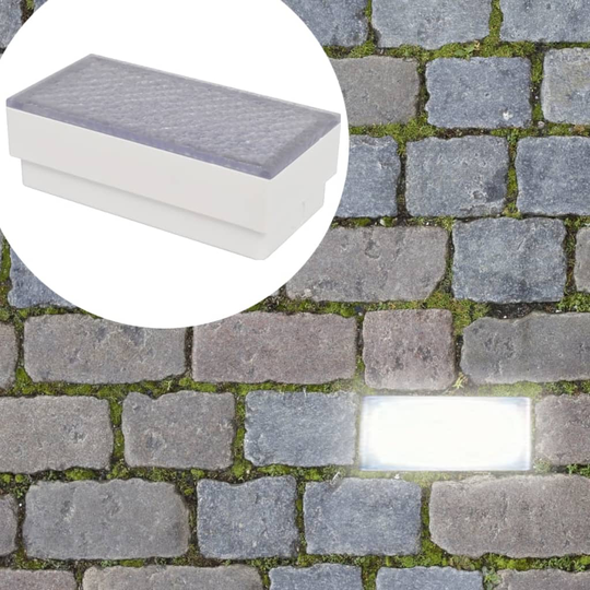 vidaXL nedgravede LED-lamper, 6 stk., 100x200x68 mm