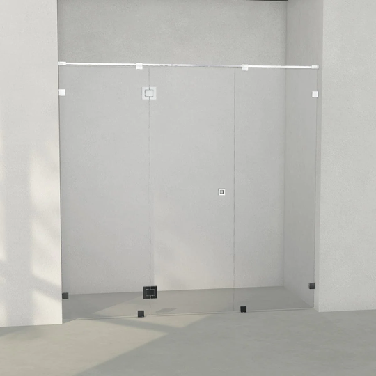 INR Iconic Nordic Rooms Dusjnisje ARC 7 Måltilpasset Krom / Grått Glass