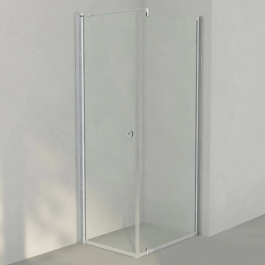 INR Iconic Nordic Rooms Dusjhjørne Linc 13 Original Matt Aluminium / 70x90cm Klart Glass