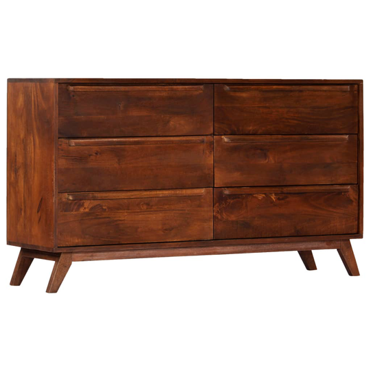 vidaXL skuffeskab 140 x 40 x 80 cm massivt mangotræ brun