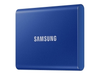 Samsung T7 MU-PC500H - SSD - krypteret - 500 GB - ekstern (bærbar) - USB 3.2 Gen 2 (USB-C stikforbindelse) - 256-bit AES - indigoblå