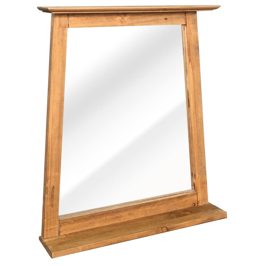 vidaXL badeværelsesspejl massivt, genanvendt fyrretræ 70 x 12 x 79 cm