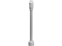 Purus vandlåssæt lige 40 mm 1 1/4 længde 650 mm med afløbsrør og roset hvid Omløber 1 1/4 Rør diameter 40 mm