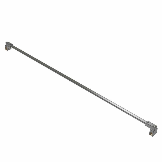 Vikingbad Støttestag 6/8mm Glass-glass 120cm Sølv