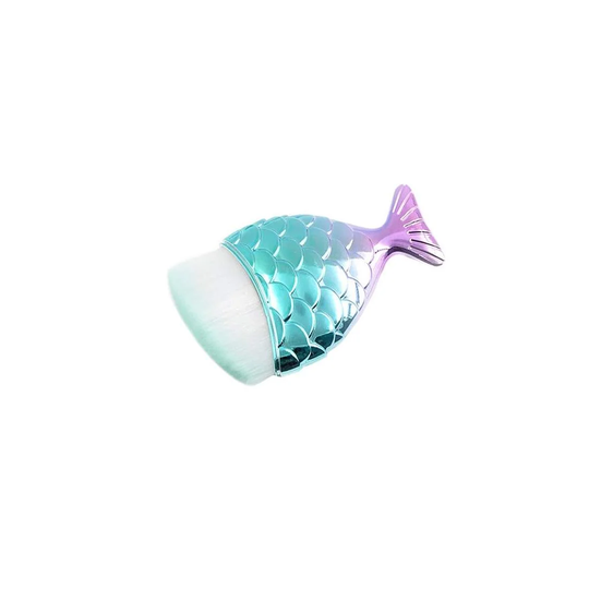 Makeupbørste, Mermaid - Turkis, vinklet