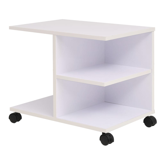 vidaXL rullende hylde 50 x 35 x 42 cm hvid