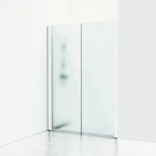Svedbergs Skoga dobbel dusjdør 138 cm, frostet glass