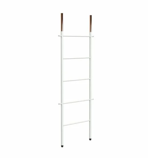 Frost Bukto Ladder Håndklestativ 58x151,5 cm, Hvit/Kobber