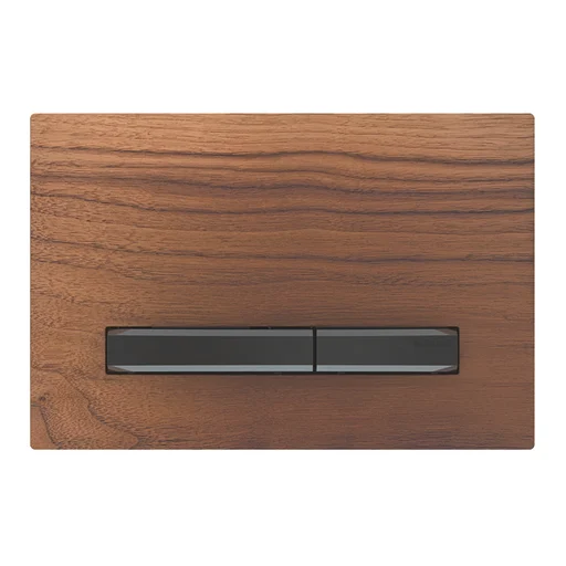 Geberit Sigma 50 kontrollpanel i valnøtt/svart krom