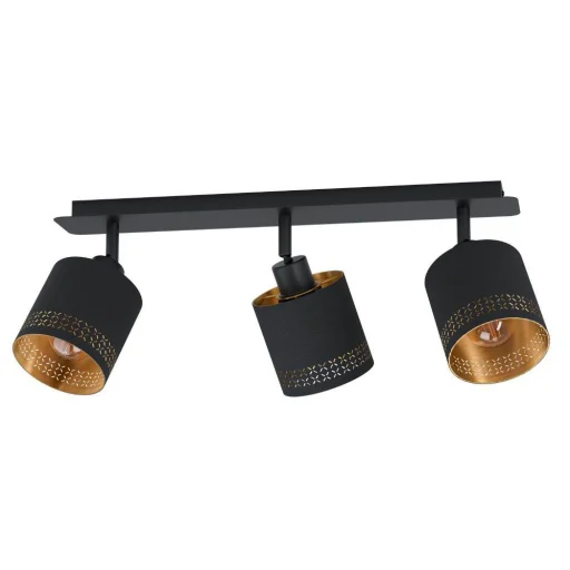 Esteperra Vegg L575 sort/gull, E27, 3X28W