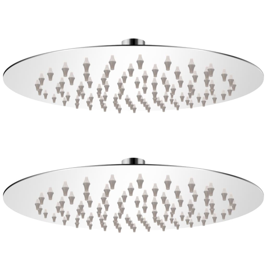 vidaXL brusehoved rainshower-funktion 2 stk. rustfrit stål Ø 20 cm