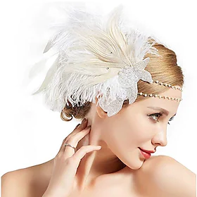 Den store Gatsby Charleston Film / Tv Kostymer Retro / vintage 1950-tallet 1920-tallet Alle årstider Hodeplagg Maskerade Flapperpannebånd i 1920-stil Dame Tenå