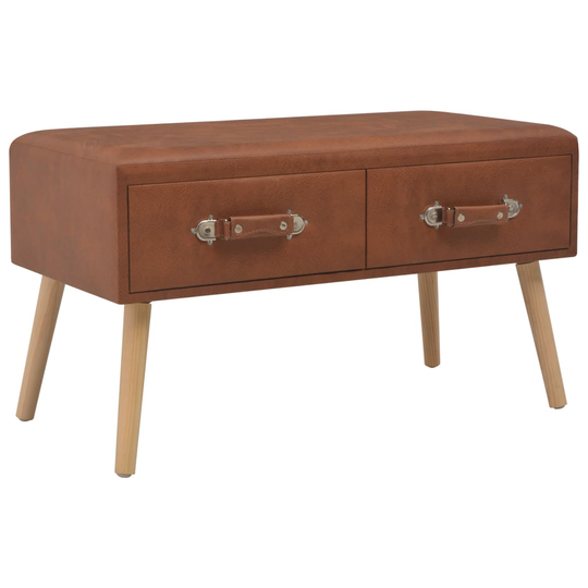 vidaXL sofabord brun 80 x 40 x 46 cm kunstlæder