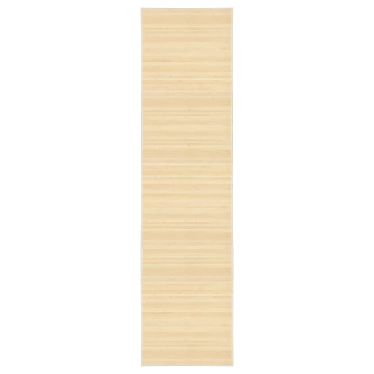 vidaXL tæppe bambus 80 x 300 cm naturfarvet