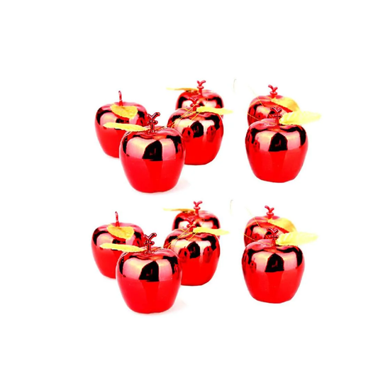 Juletræ dekorationer, Æbler - 12-pack (Rød)