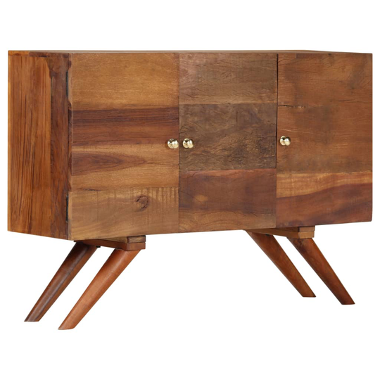 vidaXL skænk 110x30x75 cm massivt genbrugstræ brun