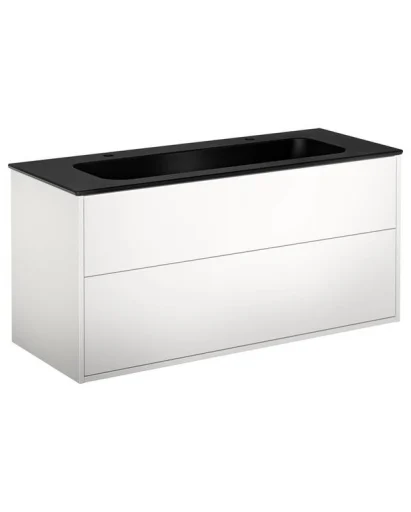 Gustavsberg Artic møbelpakke, 120x46,5 cm, hvit/sort
