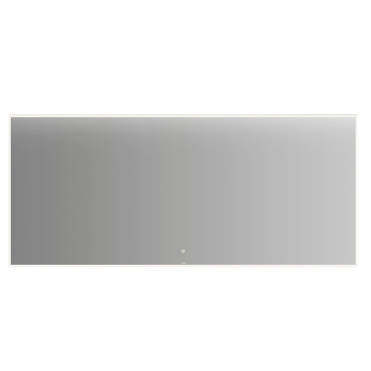 Linn Bad Vange Speil med Lyramme og Farget Kant Hvit Matt / 160cm