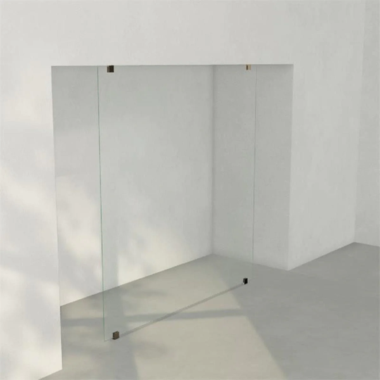 INR Iconic Nordic Rooms Dusjvegg ARC 43 Plus Måltilpasset Messing / Klart Glass