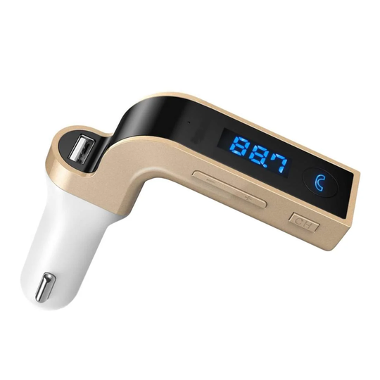 FM-sender med Bluetooth Tilslutning 4-i-1, Guld