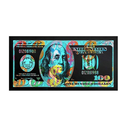 Lærred Plakat, 50 x 100 cm - 100 Dollars - Nr. 3