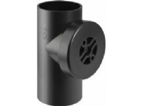 160 mm x 90° Renserør med dæksel sort PEH Geberit