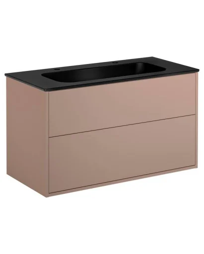 Gustavsberg Artic møbelpakke, 100x46,5 cm, rosa/sort