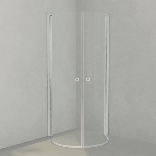 INR Iconic Nordic Rooms Dusjhjørne Linc Monument, Klart Glass B93xd78cm Hvit Matt /