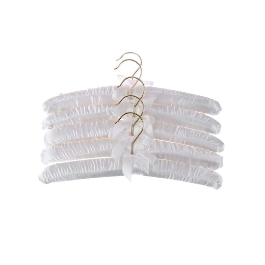 5x polstrede bøjler - satin materiale