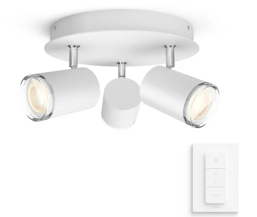 Philips Hue Adore spotlampe til baderommet inkl. lysdimmer, hvit