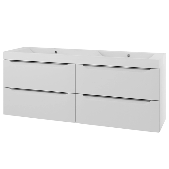 Linn Bad Mari D45cm Servantskap Hvit Matt / 160cm Dobbel 4 Skuffer