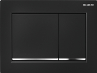 Geberit Betjen.plade Omega30 - sort/krom/sort