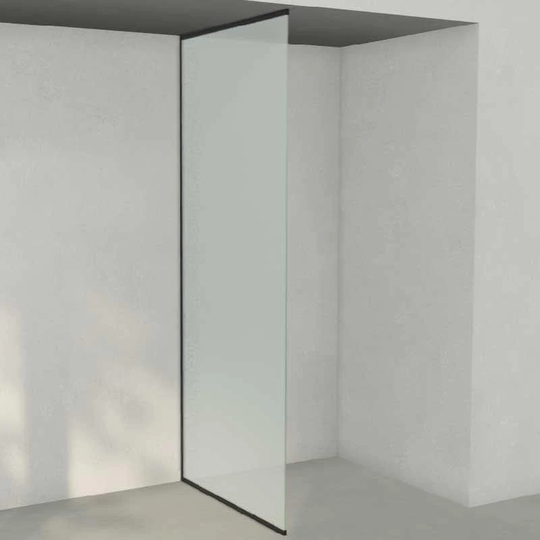 INR Iconic Nordic Rooms Dusjvegg ARC 20 Frame Plus Måltilpasset Svart Matt / Frostet Glass