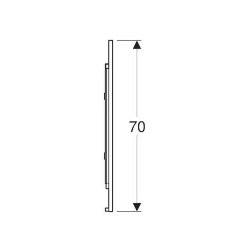 alternativ pluss speil m/lys 70x75x35cm