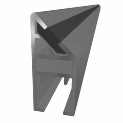 Vikingbad Magnetprofil Fast Glassfelt H193cm for Nisjemontering