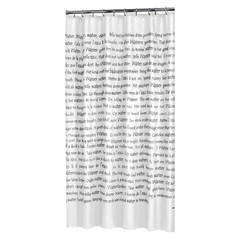 Sealskin Sayings Dusjforheng Svart Dekor