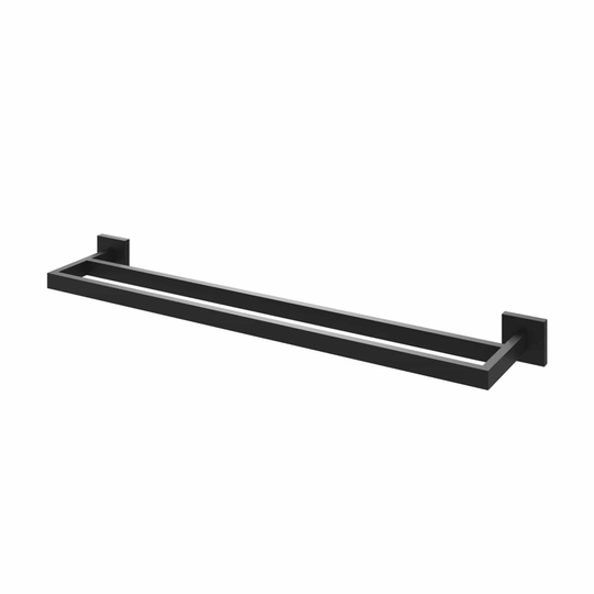Vikingbad Luna Rett Dobbel Håndklestang B65cm Svart Matt